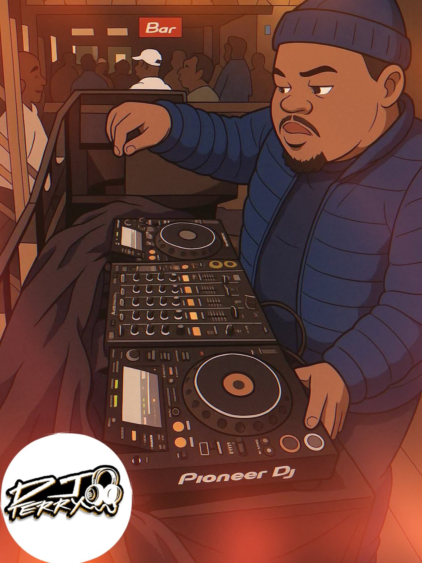 DJ Terry on the Pioneer DJ decks